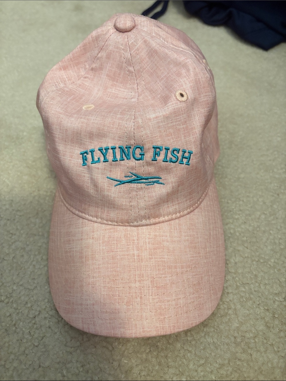 Flying fish Pink Embroidered Cap